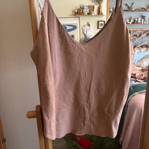 Ozma silk Noil vneck camisole tank